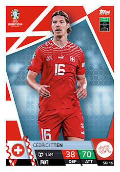 Cedric Itten Switzerland Topps Match Attax EURO 2024 #SUI16